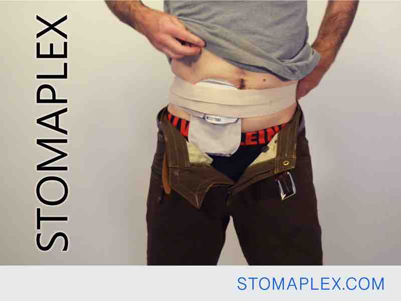 Stomaplex ostomy belt for men who work in construction 